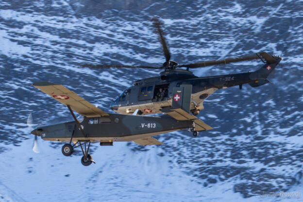 Pilatus PC-6 Porter & Eurocopter As 332 M1 Super Puma